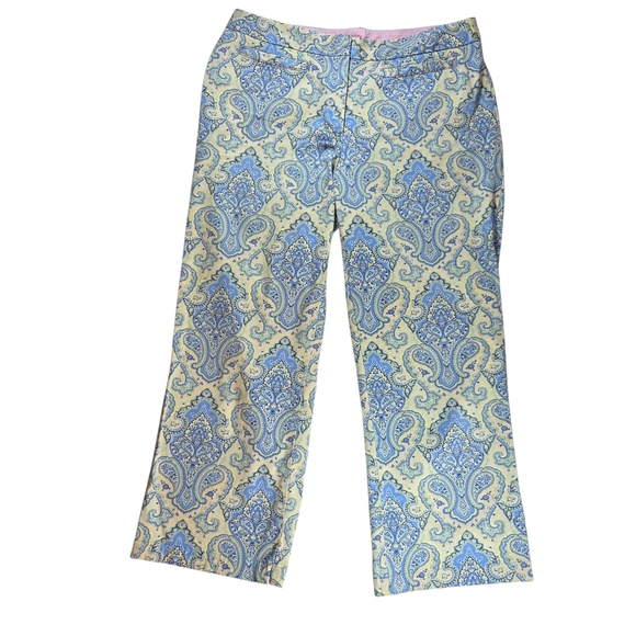 Lands' End Paisley Wide Leg Pants Size 6P - Picture 1 of 6